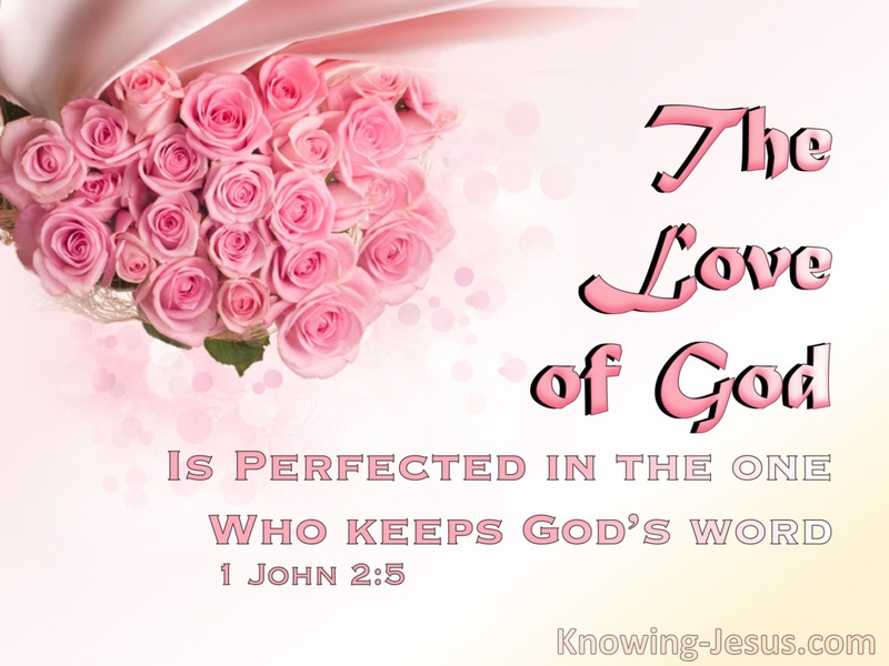 1 John 2:5 The Love Of God Is Perfected (pink)